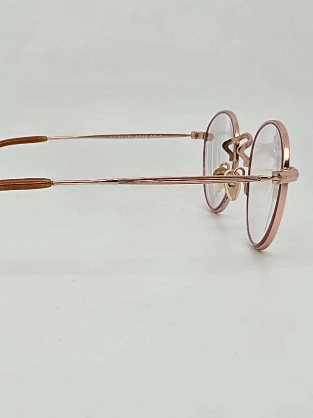 Liingo Jessie Rose Gold Crystal Brown Round Eyeglasses Frame 48-21-135